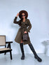 Fabric trench coat "BRAIN STORM LH105" - KHAKI