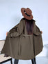 Fabric trench coat "BRAIN STORM LH105" - KHAKI