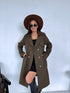 Fabric trench coat "BRAIN STORM LH105" - KHAKI
