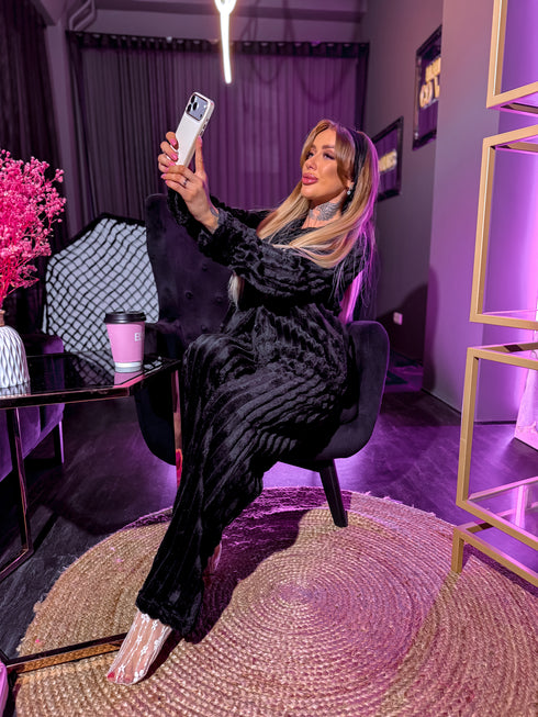 Namų kostiumas "HOME LINE PJ6682" - JUODAS