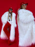 LUX artificial fur coat "ICY" LD05- white