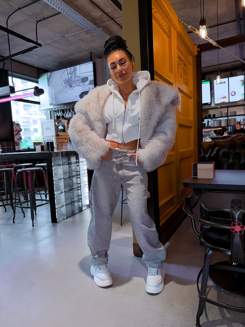 LUX jeans pants "MALLOW 8757" - light gray