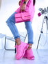 BARBIE PINK sneakers with high sole "LOL"