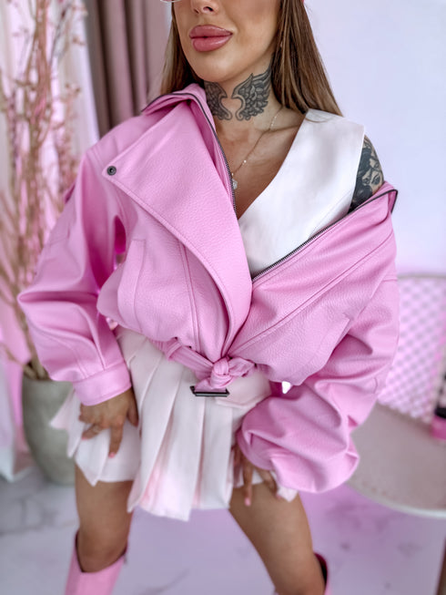 Faux Leather Jacket "BLAST 16162" - BUBBLE PINK