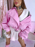 Faux Leather Jacket "BLAST 16162" - BUBBLE PINK