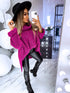 ELYNDI extended wool sweater - purple PRE-ORDER