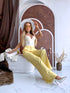 Classic, YELLOW fabric trousers "SEASON HIT" VS02