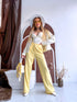 Classic, YELLOW fabric trousers "SEASON HIT" VS02