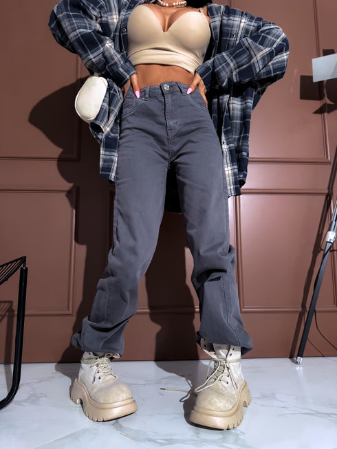 Джинсы "BLACK ICE DJ2497" - серые