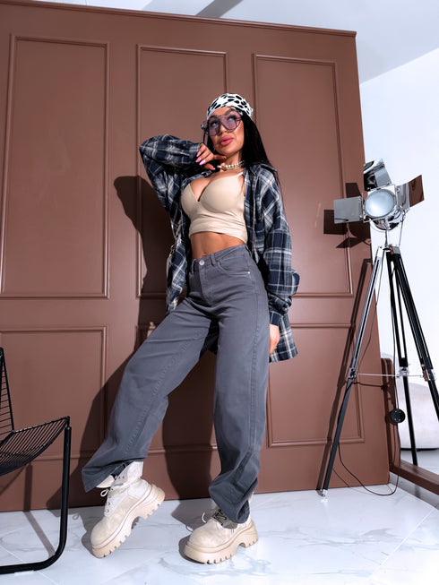 Джинсы "BLACK ICE DJ2497" - серые