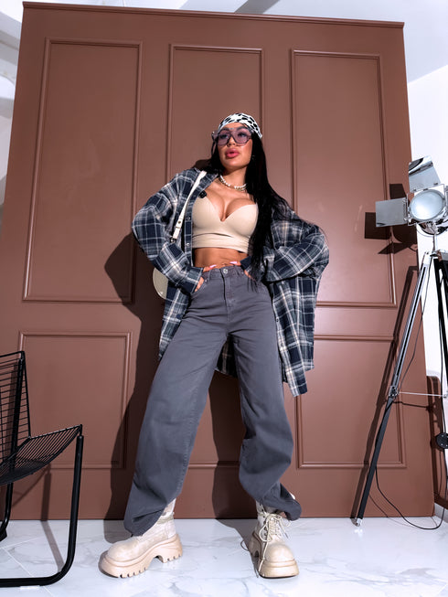 Джинсы "BLACK ICE DJ2497" - серые