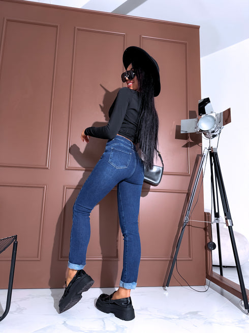 "RIVER DJ2392" džinsa PUSH-UP bikses - tumši zilas PRE-ORDER