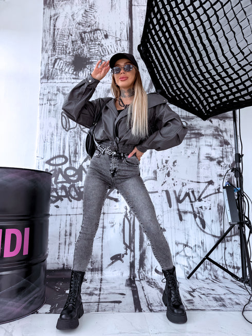 Jeans "TIK TOK" T5377-17 - GRAPHITE GRAY