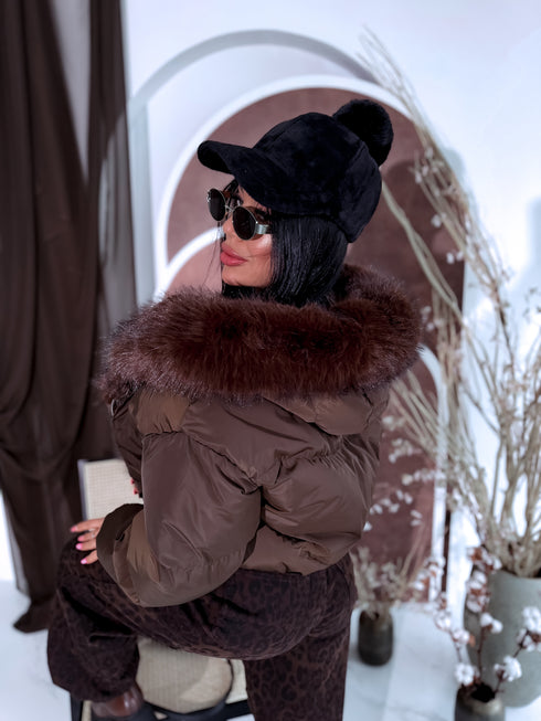 Короткая куртка "OLYMP FC7631" - CHOCO