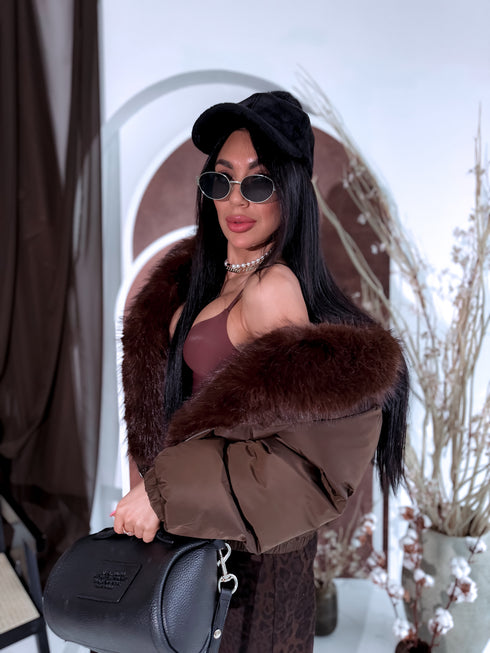 Короткая куртка "OLYMP FC7631" - CHOCO