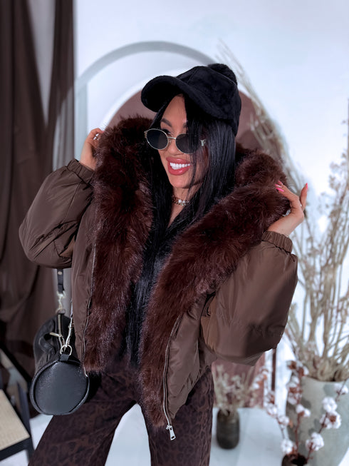 Короткая куртка "OLYMP FC7631" - CHOCO