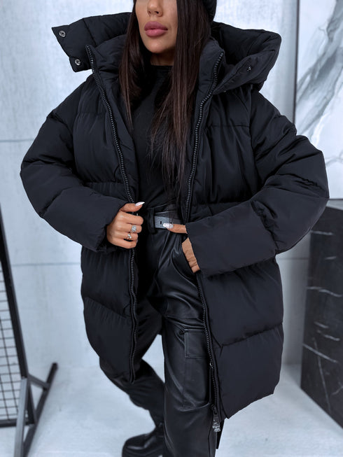 Extended jacket "Mākonis" - black