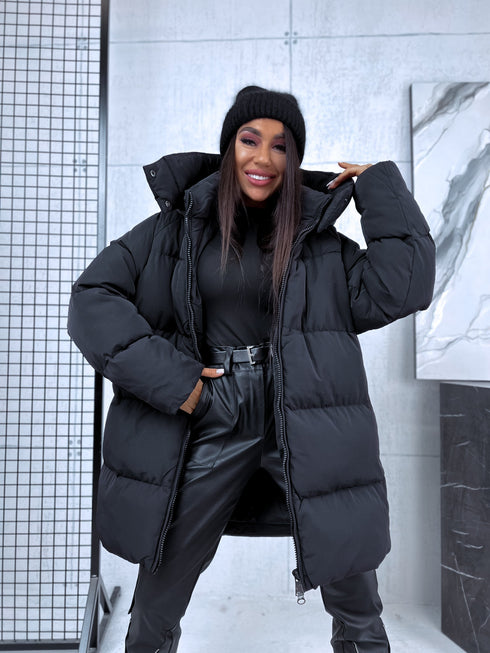 Extended jacket "Mākonis" - black