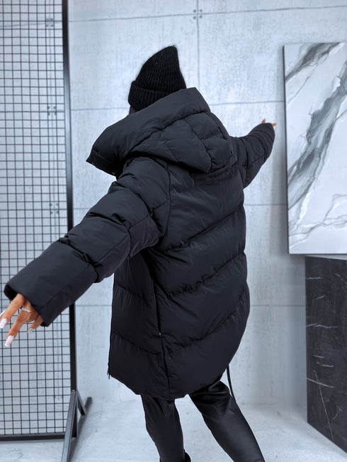 Extended jacket "Mākonis" - black