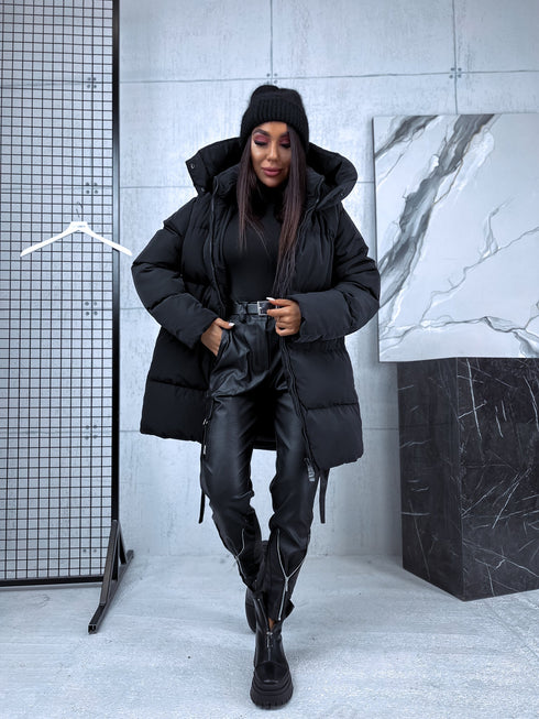 Extended jacket "Mākonis" - black