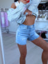 Denim shorts "SUNNY DAISY" DJ2891 - LIGHT BLUE