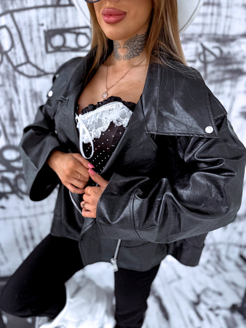 VIENAS DYDIS striukė "MYSTIC CORE PU8020" - juoda