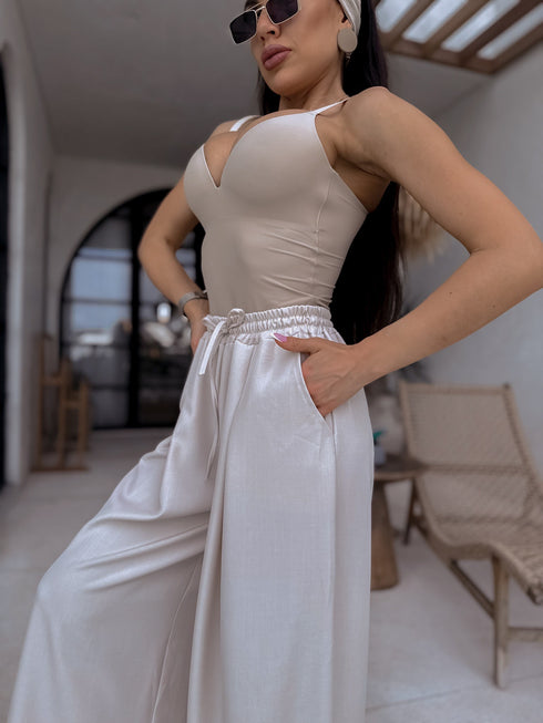 Pants "Excuse Me V58" - dark beige