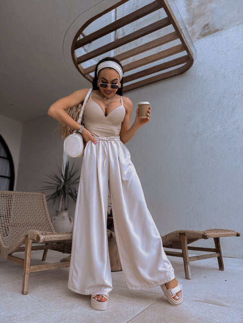 Pants "Excuse Me V58" - dark beige