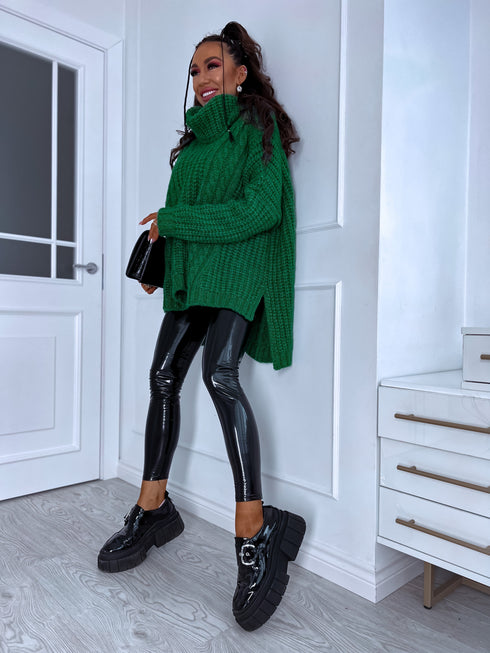 ELYNDI Extended Wool Sweater - GREEN PRE-ORDER