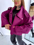 Suede-like jacket "IMPULSS V11709" - BURGUNDY