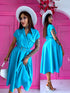 SKY BLUE dress + belt "FUTURISTIC"