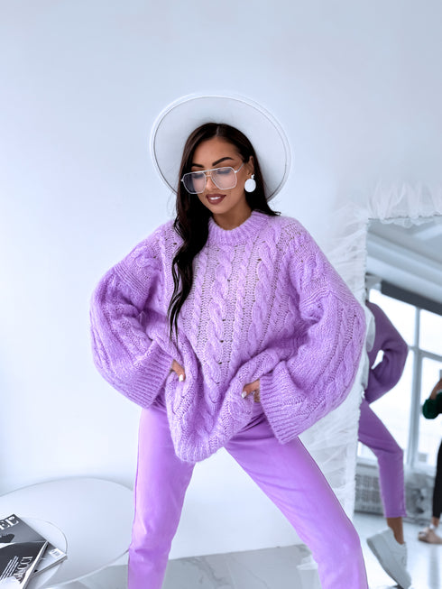 ELYNDI mohair sweater - lavender