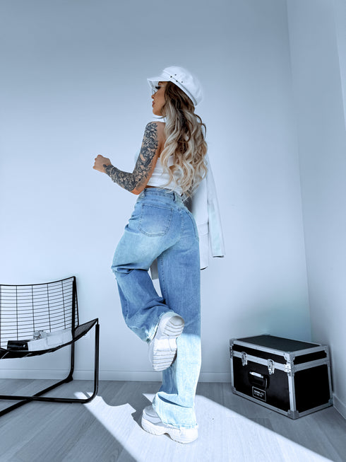 DAD FIT jeans "ZERO" Y3370-3 - LIGHT BLUE