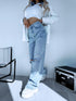 DAD FIT jeans "ZERO" Y3370-3 - LIGHT BLUE