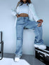 DAD FIT jeans "ZERO" Y3370-3 - LIGHT BLUE