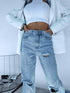 DAD FIT jeans "ZERO" Y3370-3 - LIGHT BLUE