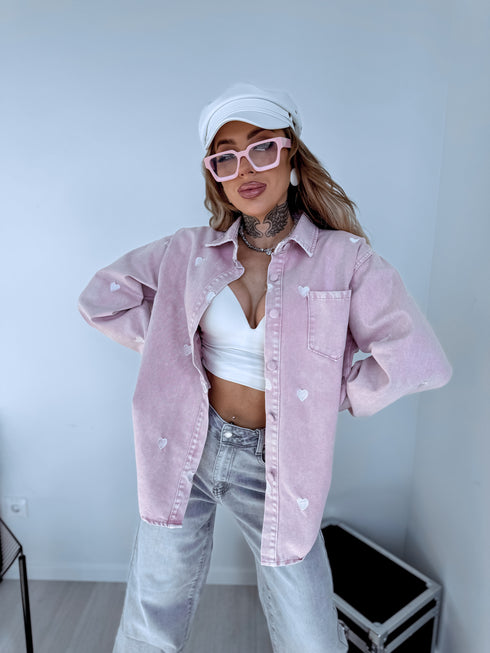 Džinsa krekls "TOO MANY FEELINGS" TR0805 - ROZĀ