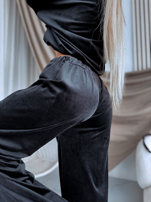 PLUS SIZE velvet set "TODAY 119769" - BLACK