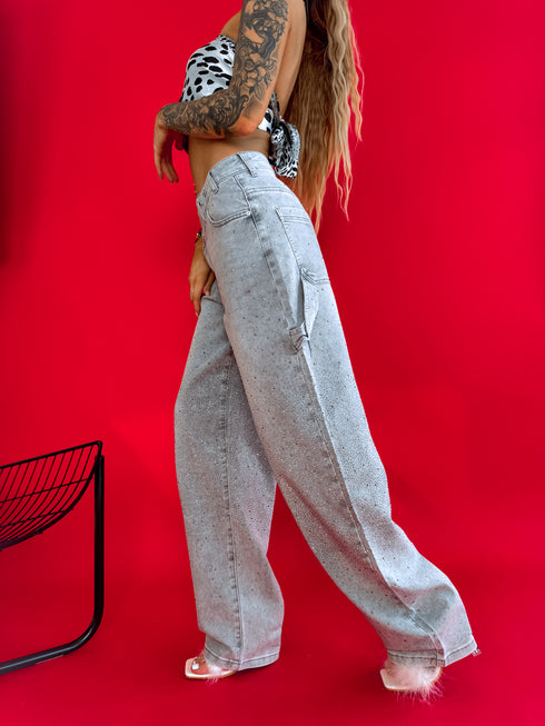 LUX jeans pants "MALLOW 8757" - light gray