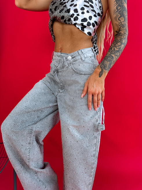 LUX jeans pants "MALLOW 8757" - light gray