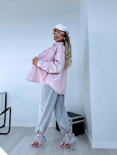 Džinsa krekls "TOO MANY FEELINGS" TR0805 - ROZĀ