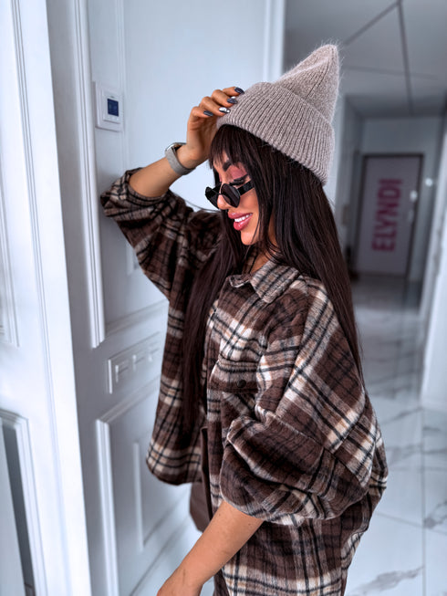 Striped blouse "RAINY DAY" ME219- BROWN