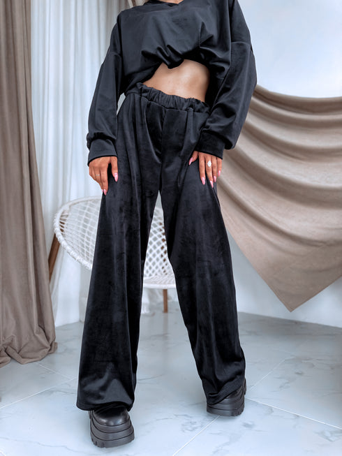 PLUS SIZE velvet set "TODAY 119769" - BLACK