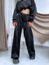 PLUS SIZE velvet set "TODAY 119769" - BLACK