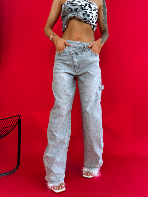 LUX jeans pants "MALLOW 8757" - light gray