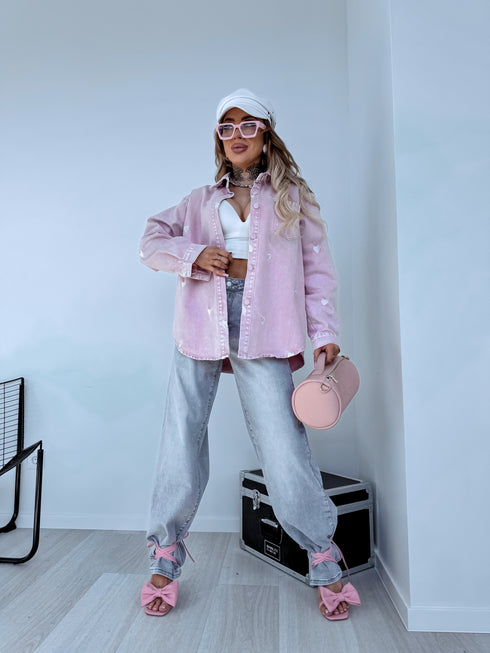 Džinsa krekls "TOO MANY FEELINGS" TR0805 - ROZĀ