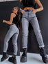MOM FIT denim jeans "SILVER CITY" DJ2687 - GREY