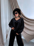 PLUS SIZE velvet set "TODAY 119769" - BLACK