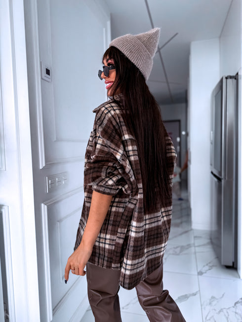 Striped blouse "RAINY DAY" ME219- BROWN