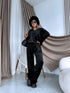 PLUS SIZE velvet set "TODAY 119769" - BLACK